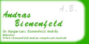 andras bienenfeld business card