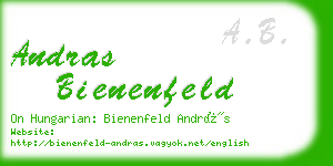 andras bienenfeld business card